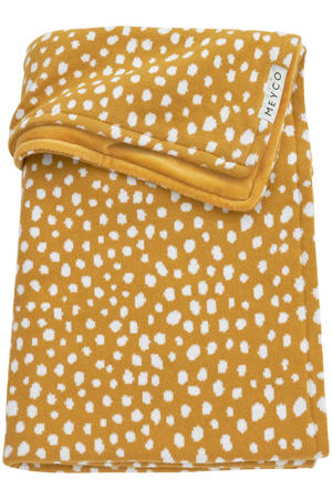 baby ledikantdeken velvet Cheetah 100x150 cm honey gold