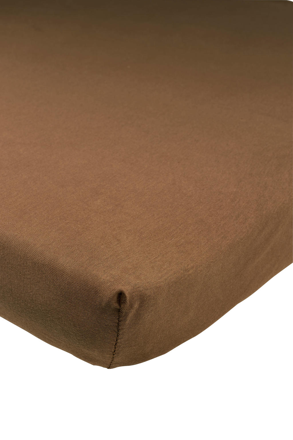 Meyco hoeslaken boxmatras 75x95 cm chocolate