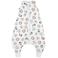 Meyco gevoerde baby slaapzak jumper Animal wit/bruin/zwart