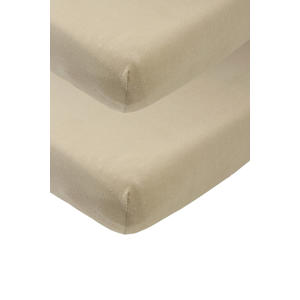 katoenen junior hoeslaken - 70x140/150 cm taupe (set van 2)