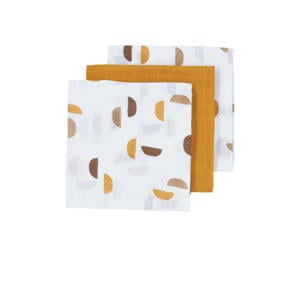 hydrofiele doek Shapes - set van 3 70x70 cm Honey Gold