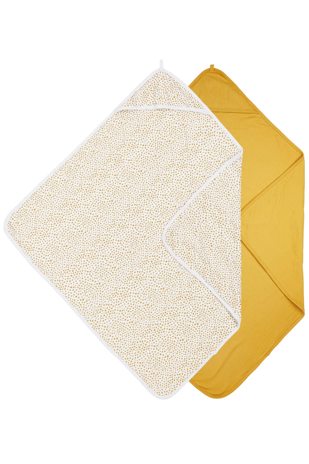 Meyco badcape - Basic jersey Cheetah Honey Gold (set van 2)