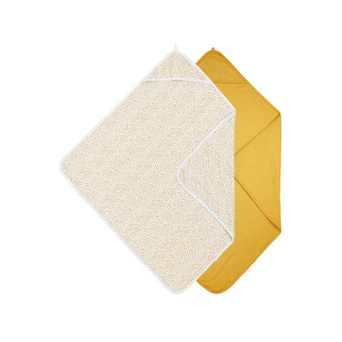 Meyco badcape - set van 2 Basic jersey Cheetah Honey Gold afbeelding