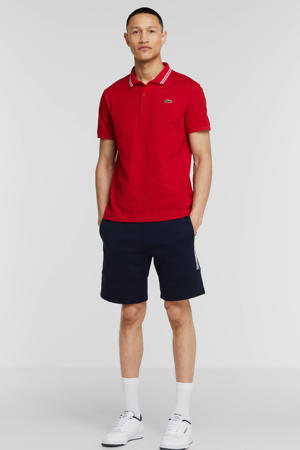 regular fit polo met contrastbies red/white