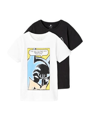 t-shirt - set van 2 wit/zwart Batman
