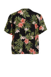 thumbnail: PIECES KIDS blouse LPNYA met all over print zwart/groen/roze