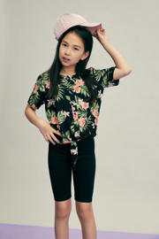 thumbnail: PIECES KIDS blouse LPNYA met all over print zwart/groen/roze