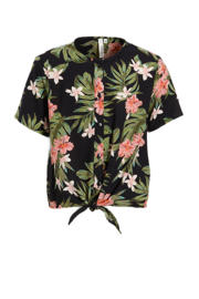 thumbnail: PIECES KIDS blouse LPNYA met all over print zwart/groen/roze