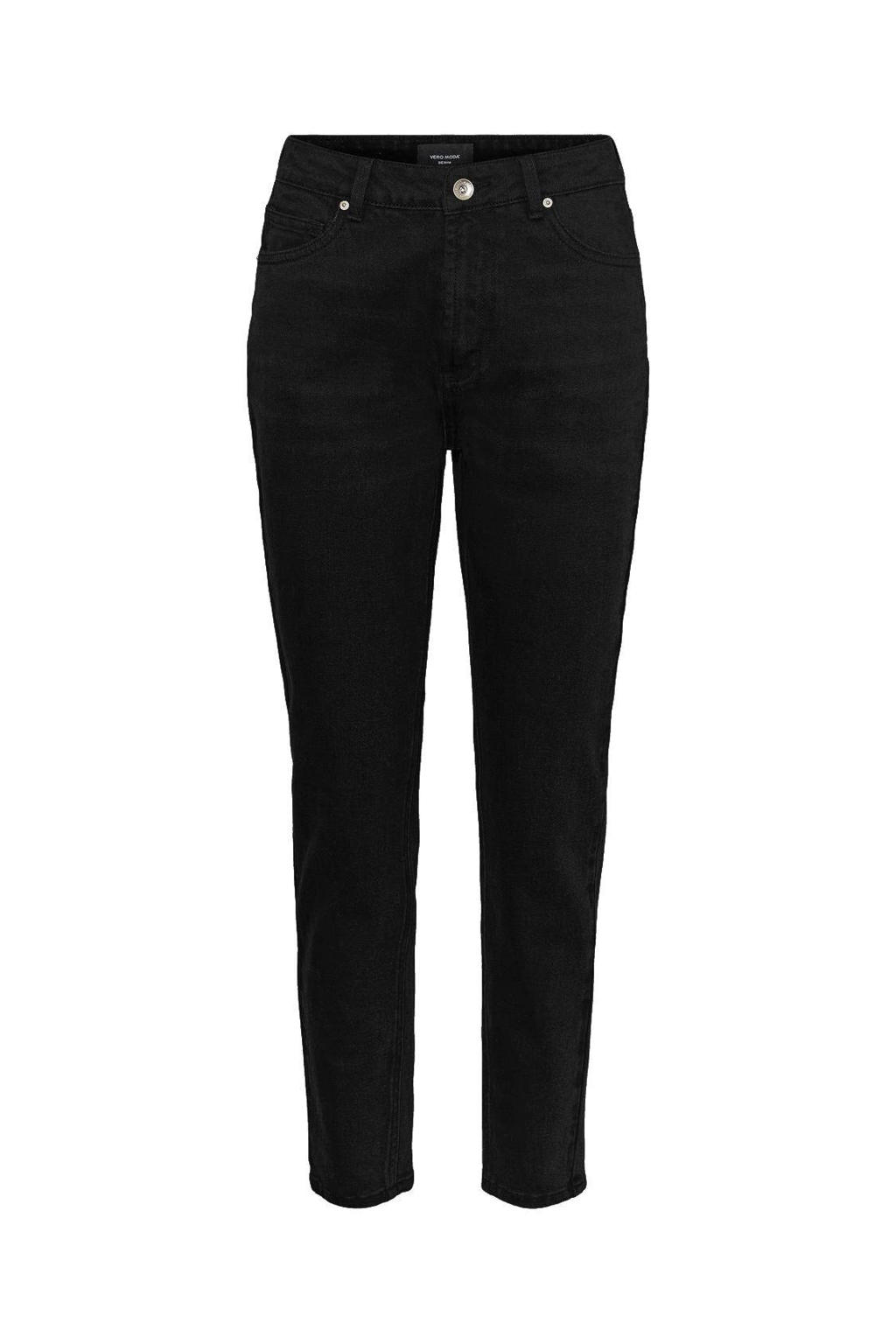 VERO MODA high waist straight fit jeans VMBRENDA zwart wehkamp