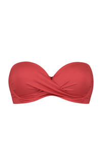 Beachlife strapless bandeau bikinitop rood