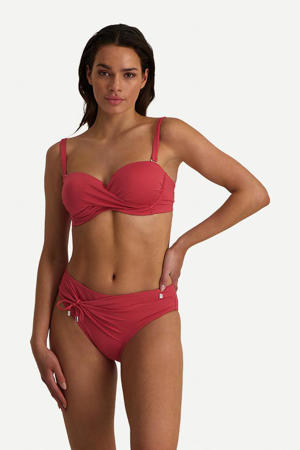 strapless bandeau bikinitop rood