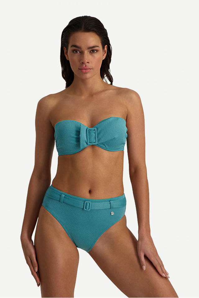 Strippen Levendig snor Beachlife voorgevormde strapless bandeau bikinitop met textuur blauw |  wehkamp