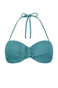 Beachlife voorgevormde strapless bandeau bikinitop blauw