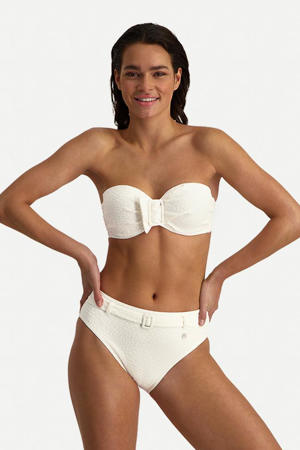 voorgevormde strapless bandeau bikinitop wit