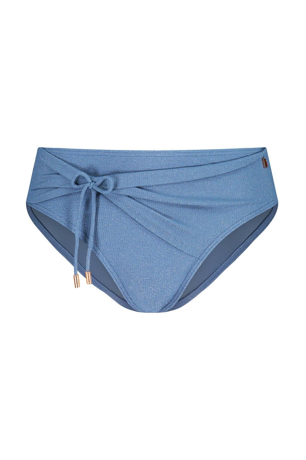 Beachlife bikinibroekje met lurex blauw/zilver