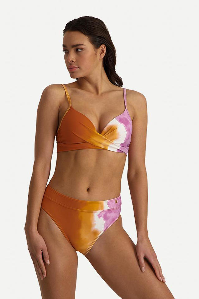 Resistent Ontvanger Humoristisch Beachlife tie-dye high waist bikinibroekje oranje/roze/wit | wehkamp
