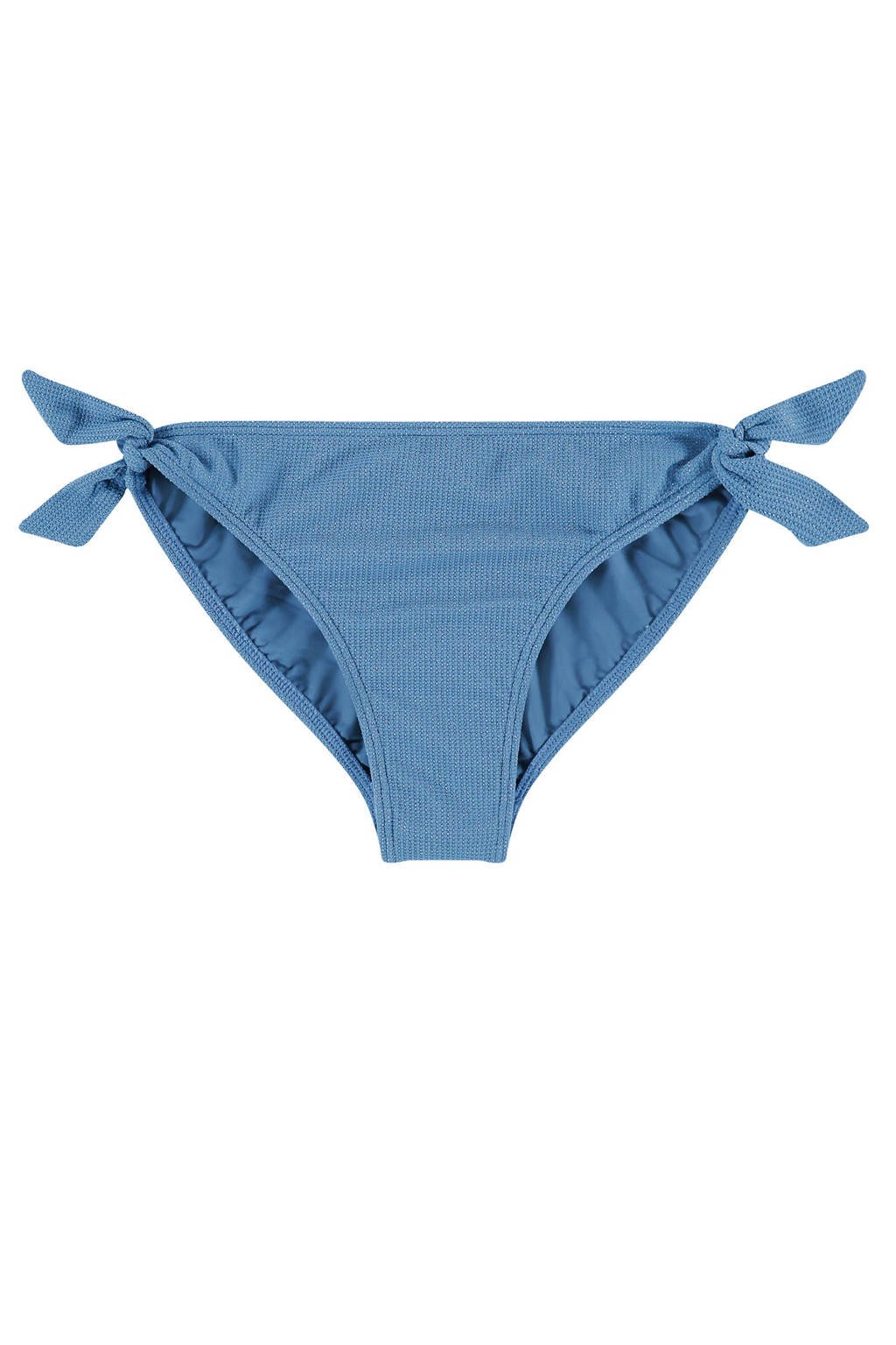 Beachlife strik bikinibroekje met lurex blauw/zilver