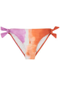 Beachlife tie-dye strik bikinibroekje oranje/roze/wit
