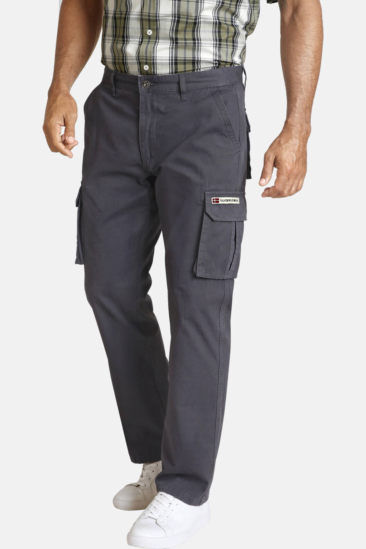 wehkamp Heren Kleding Broeken & Jeans Broeken Cargo Broeken FIT Collectie regular fit broek TUURE Plus Size groen 