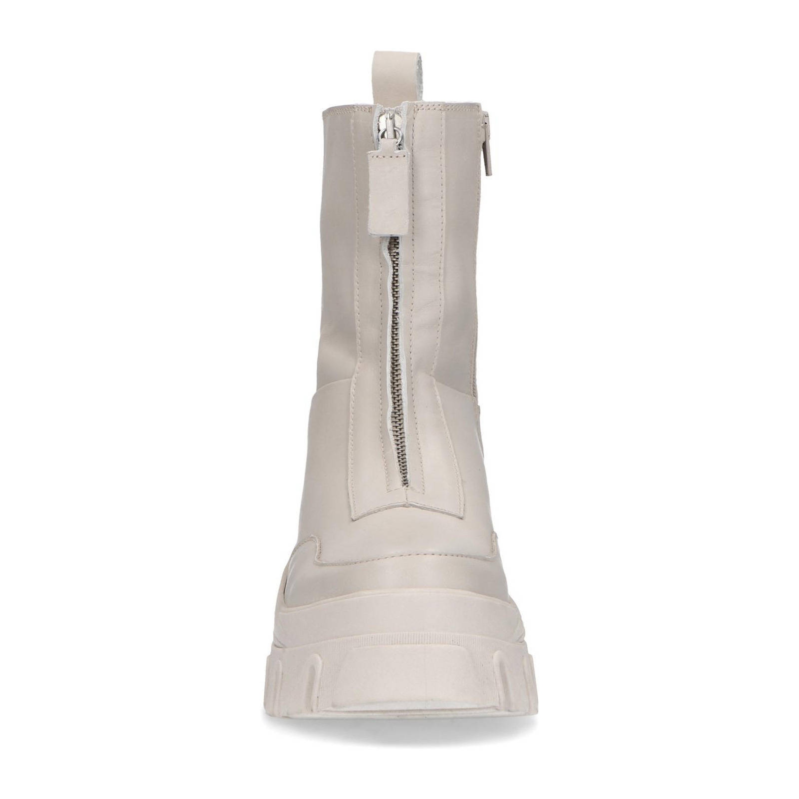 Sacha x Queen of Jetlags leren chunky enkelboots off white | wehkamp