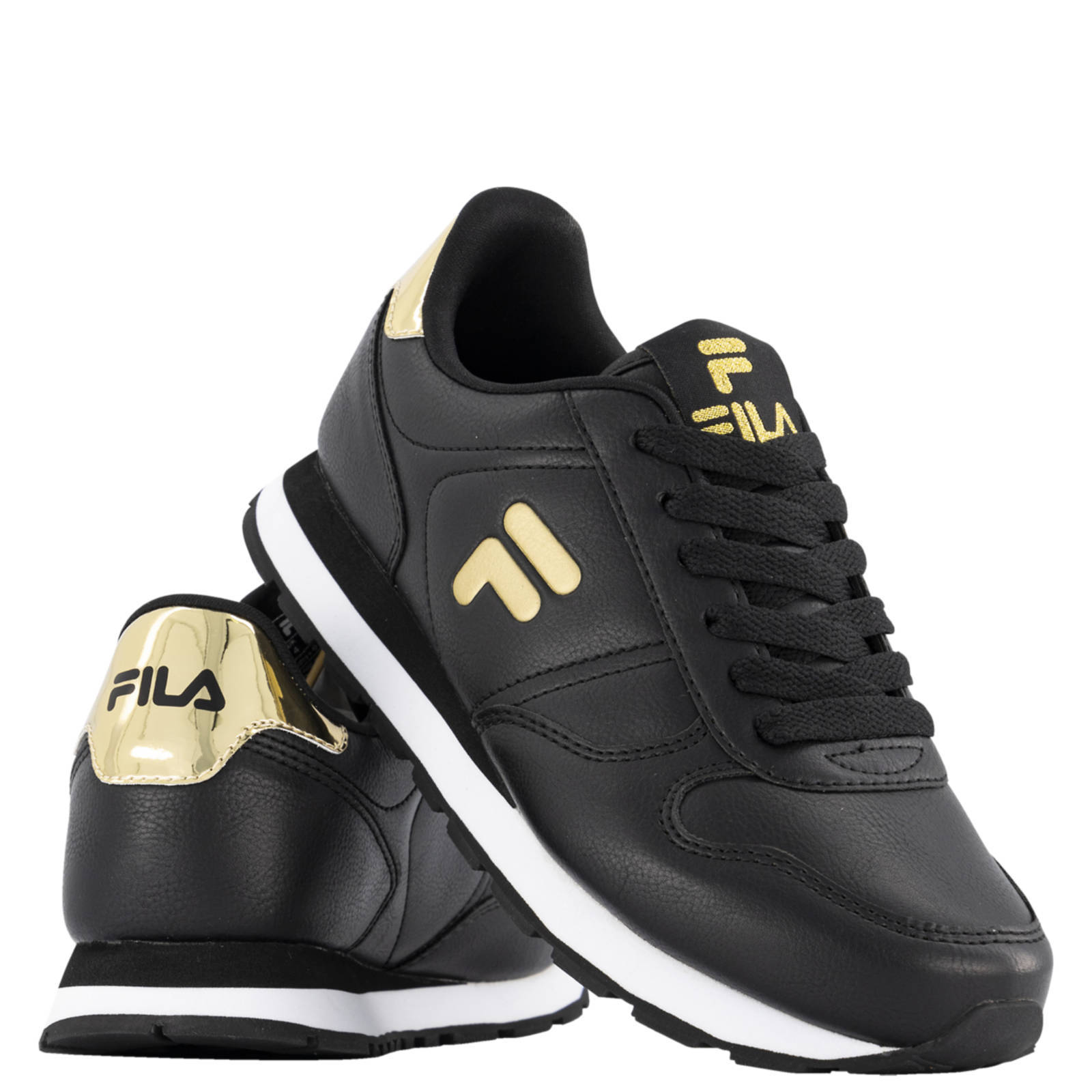 Fila sneakers zwart/goud | wehkamp