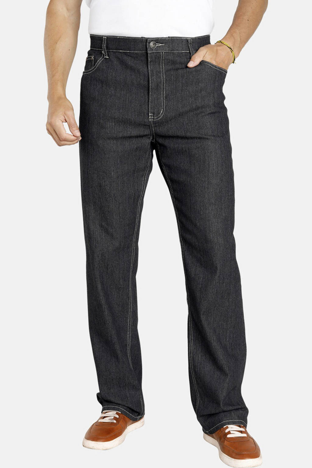 Jan Vanderstorm regular fit jeans SOA Plus Size blauw/donkerblauw - (set van 2)