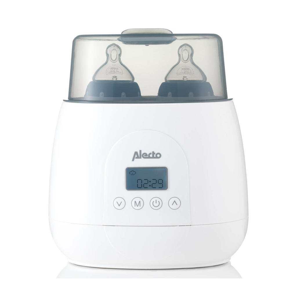 Alecto Baby dubbele digitale flessenwarmer BW700TWIN - wit