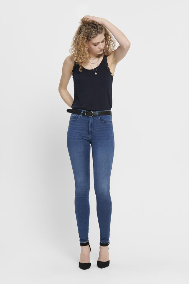 ONLY waist skinny jeans ONLROYAL blue medium denim Tall | wehkamp
