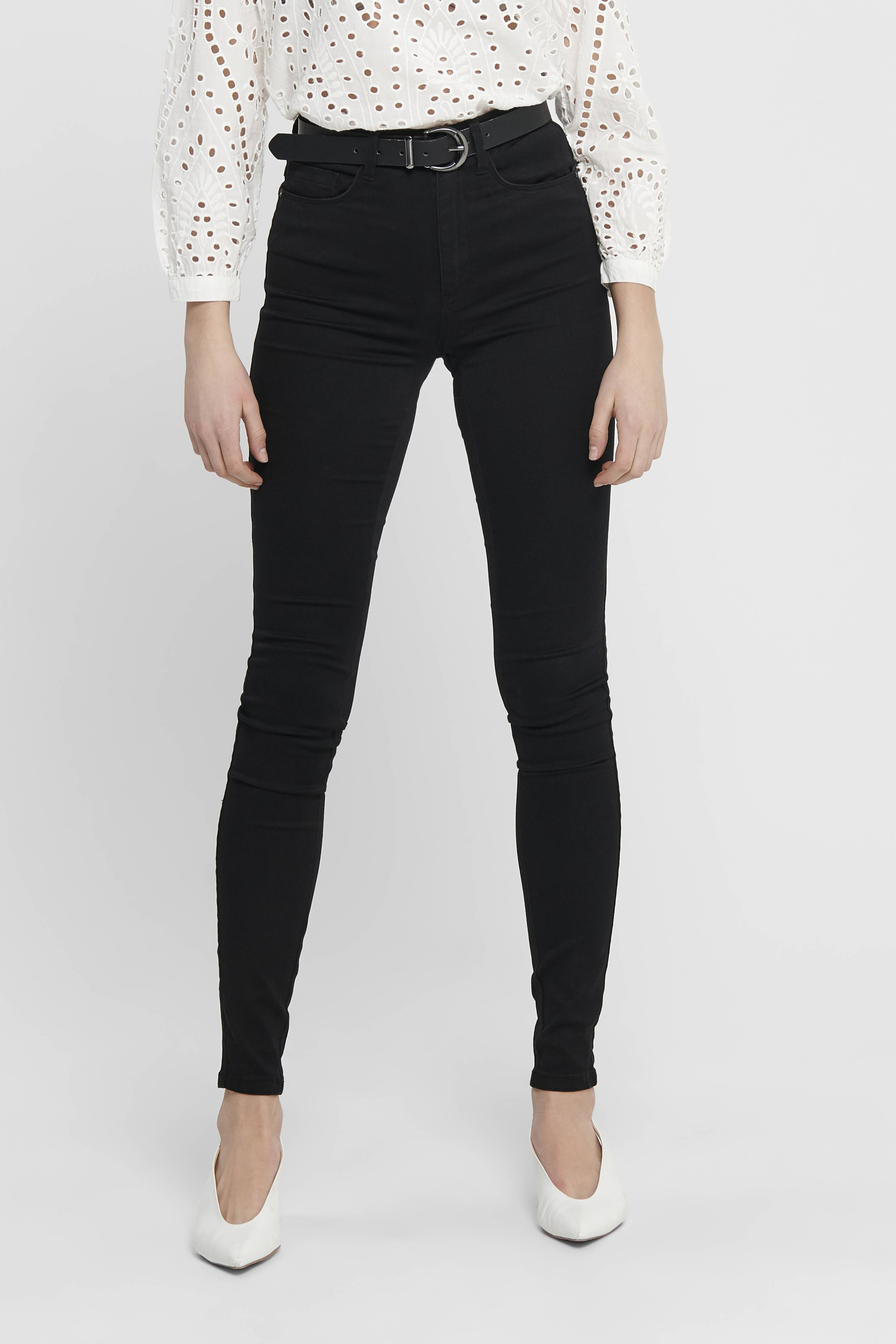ONLY high waist skinny jeans ONLROYAL black Tall | wehkamp