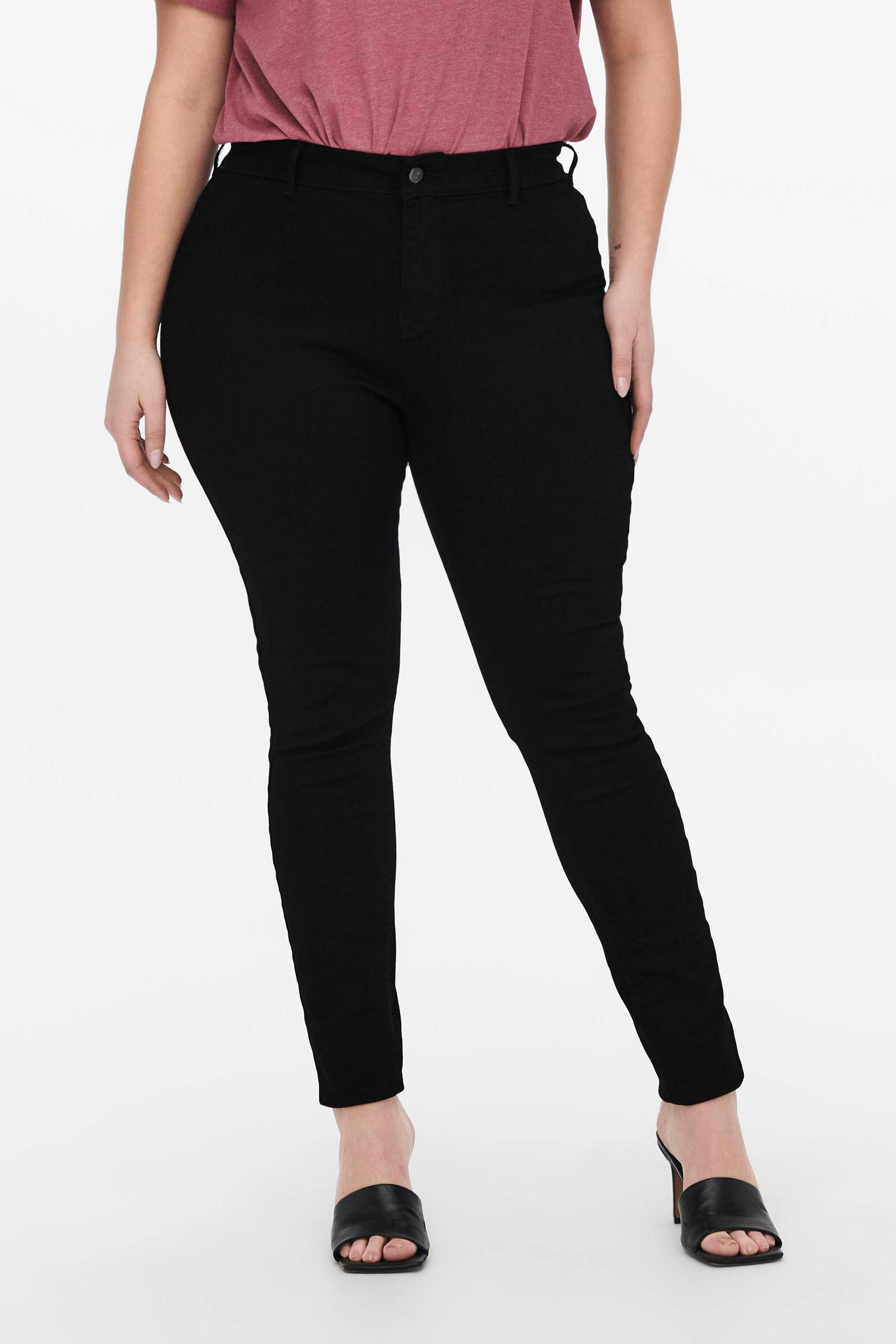 ONLY CARMAKOMA high waist skinny jegging CARHUBA zwart | wehkamp