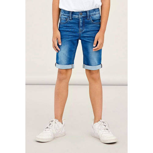 NAME IT KIDS slim fit jeans bermuda NKMTHEO stonewashed afbeelding