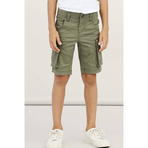 NAME IT KIDS regular fit cargo bermuda NKMRYAN kaki afbeelding