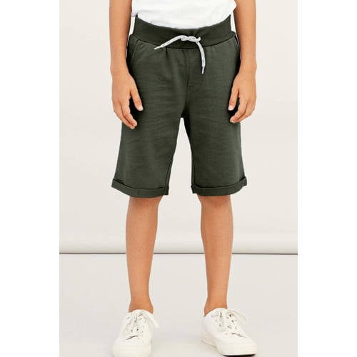 NAME IT KIDS regular fit sweatshort NKMVERMO donkergroen afbeelding