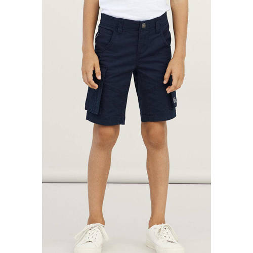NAME IT KIDS regular fit cargo bermuda NKMRYAN donkerblauw afbeelding