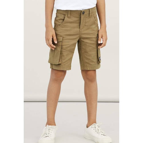 NAME IT KIDS regular fit cargo bermuda NKMRYAN bruin afbeelding