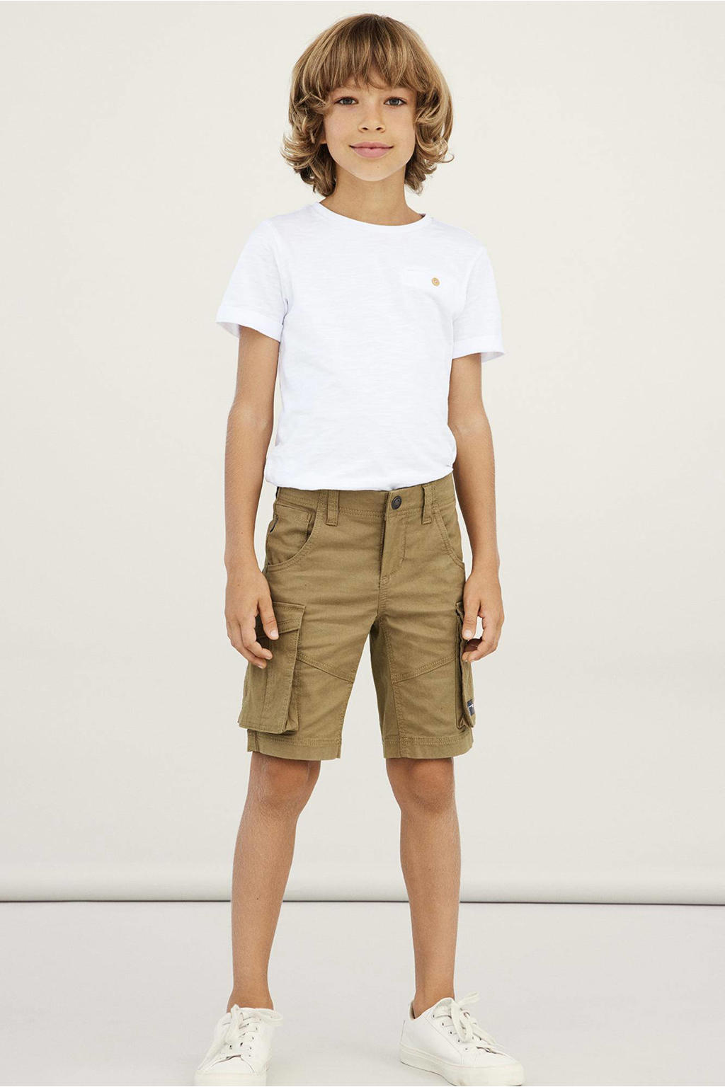 NAME IT KIDS regular fit cargo bermuda NKMRYAN bruin