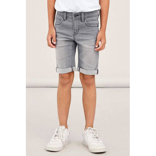 NAME IT slim fit jeans bermuda NKMSOFUS medium grey denim afbeelding