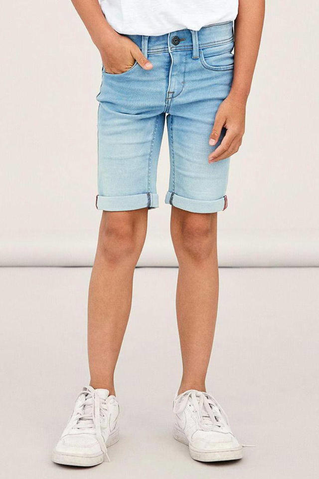 NAME IT KIDS slim fit jeans bermuda light denim | wehkamp