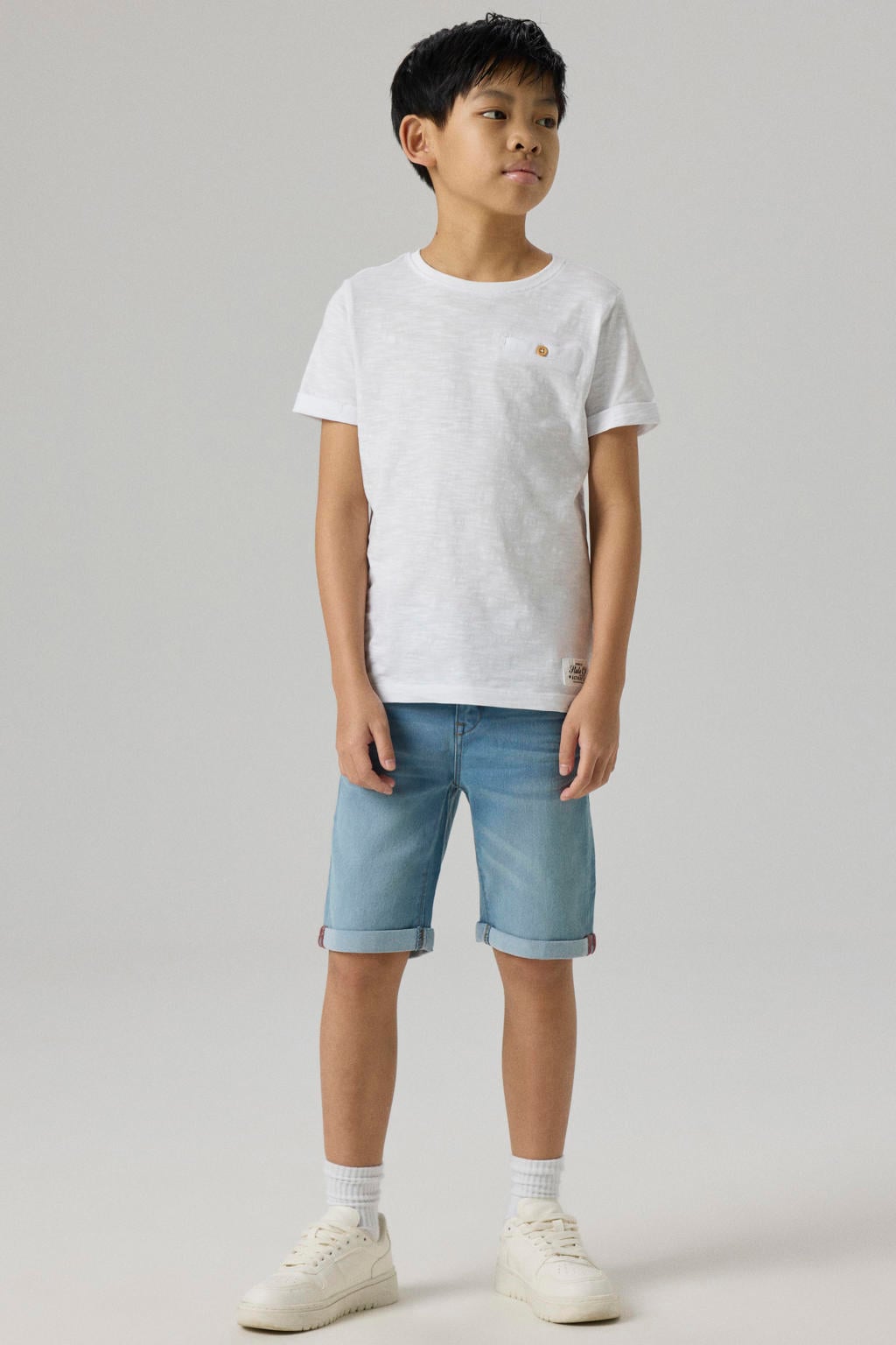 NAME IT KIDS slim fit jeans bermuda NKMSOFUS light denim