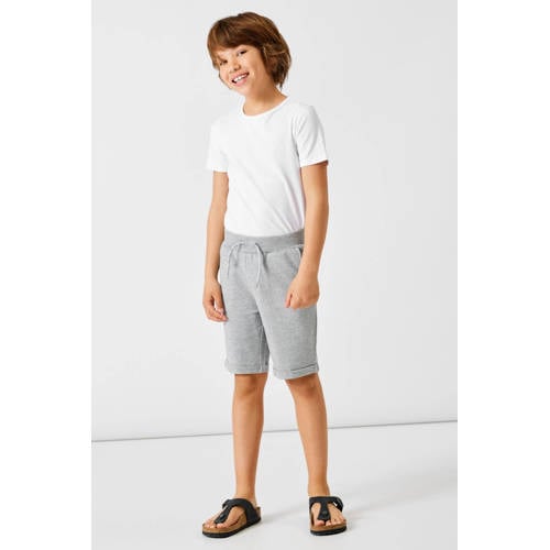 NAME IT KIDS regular fit sweatshort NKMVERMO grijs melange afbeelding