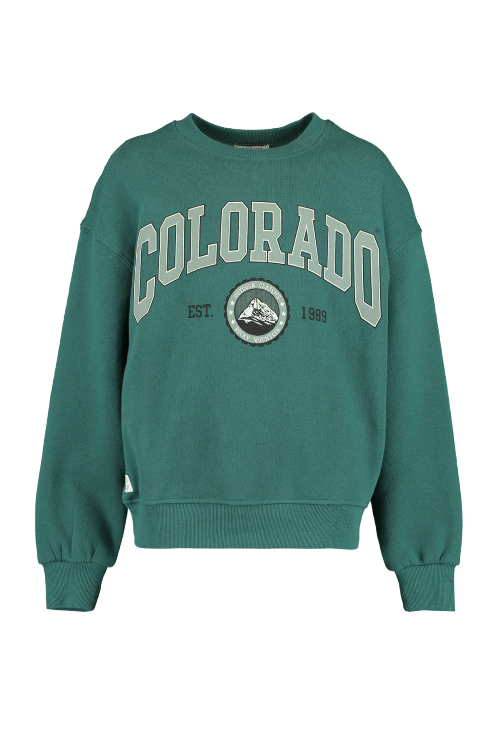 America Today Junior sweater Shay met printopdruk donkergroen online kopen