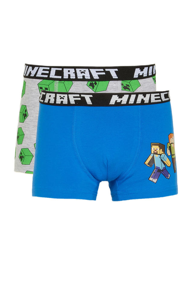 Bully Klas Octrooi C&A Minecraft boxershort - set van 2 blauw/groen/grijs | wehkamp