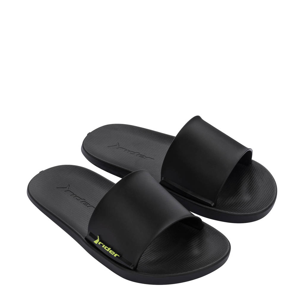 Zwarte jongens en meisjes Rider Speed Slide badslippers van rubber