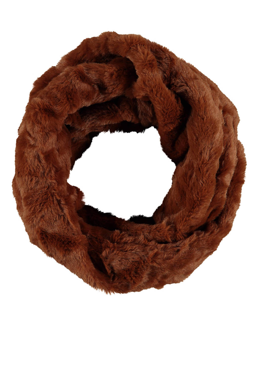 Sarlini colsjaal met imitatiebont bruin, Bruin