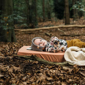 katoenen baby wieg hoeslaken 40x80 cm Muted Clay