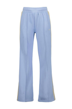 flared broek Sorento met zijstreep lichtblauw