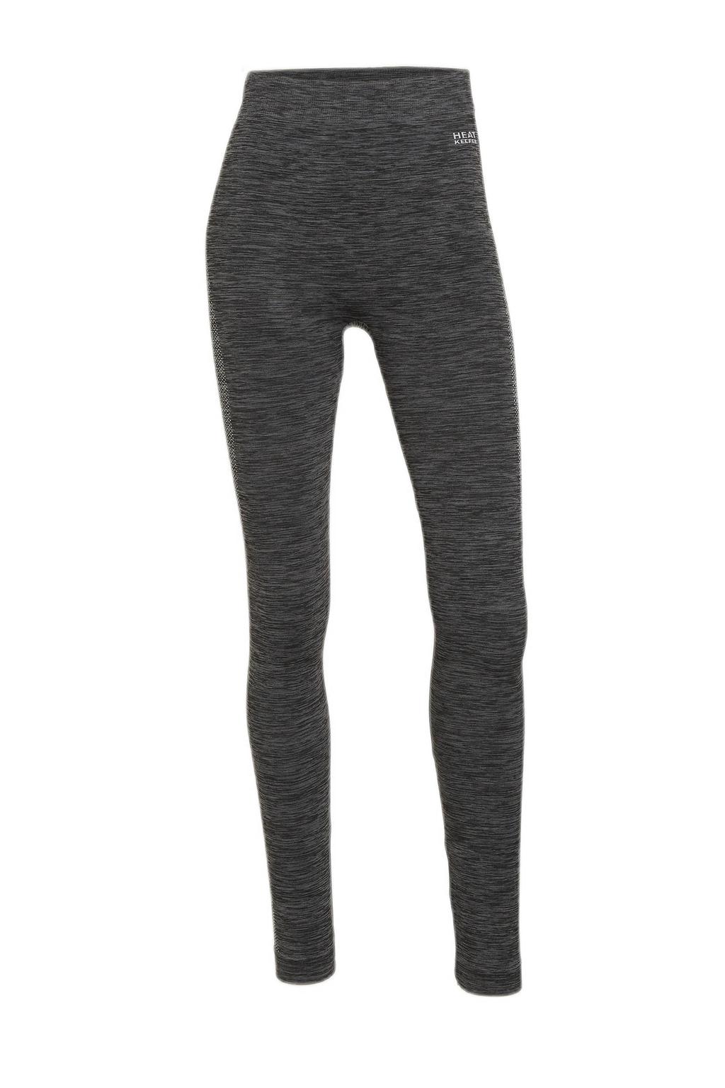 Zwart en grijze dames Heatkeeper thermolegging van polyester met melée print