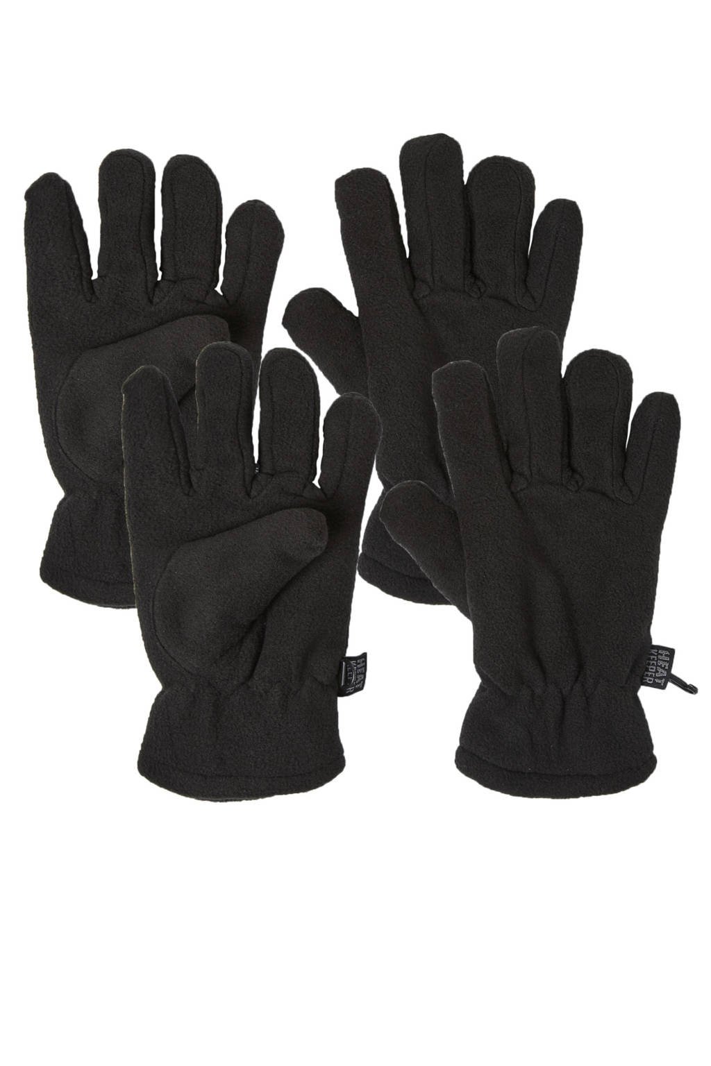 thermo handschoenen - set van 2 zwart