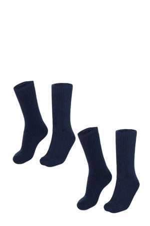 thermo sokken - set van 2 donkerblauw