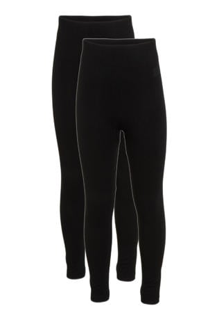 kids thermo legging - zwart (set van 2)